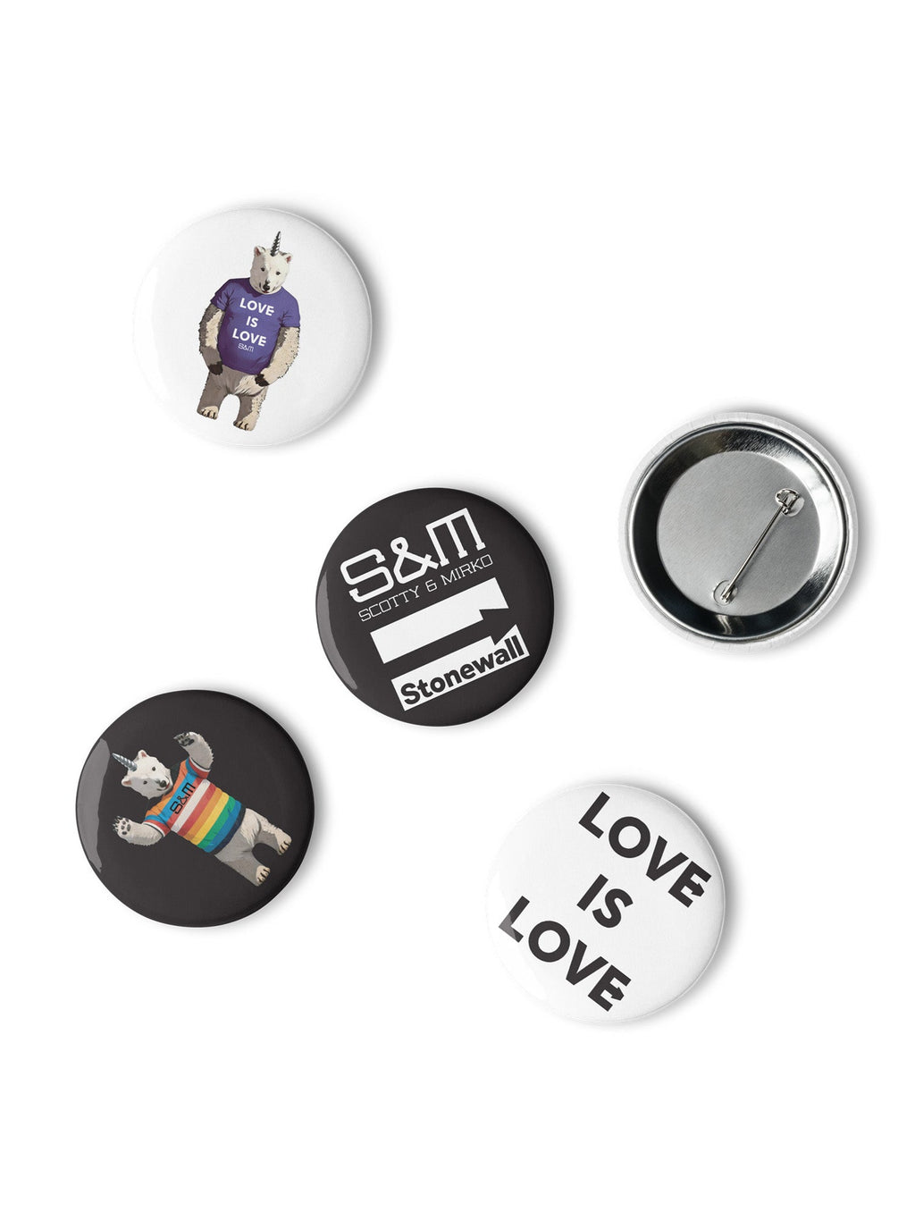 Love Is Love Pin Badge Set of 5